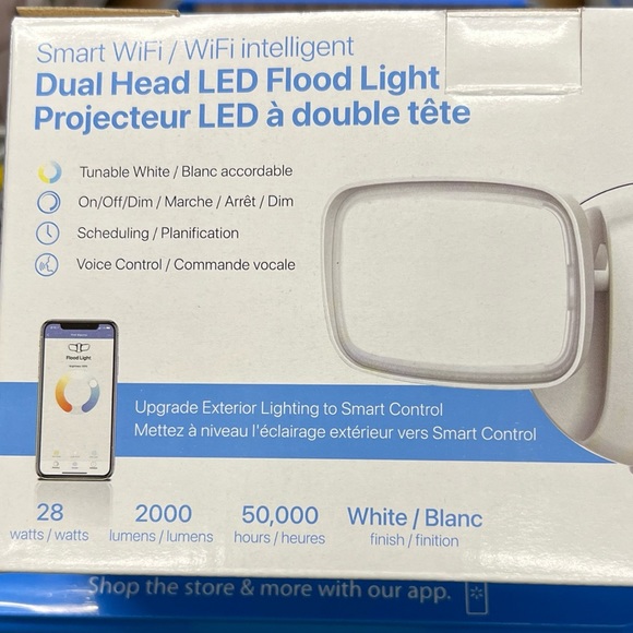 Feit Electric SMART Switch Hardwired LED White Security Floodlight - Picture 1 of 2